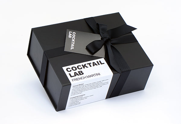 French Martini luxury black cocktail gift box